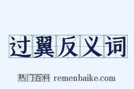 过翼反义词是什么意思的图片